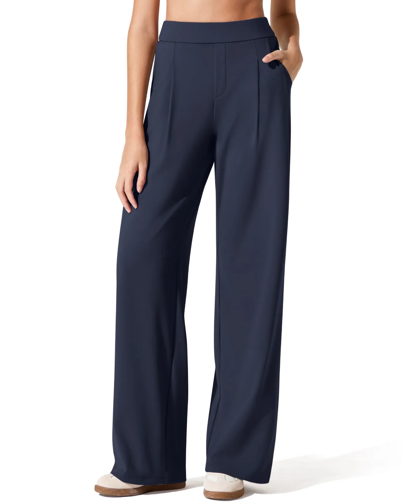 ShiftReady Two Front Pleated Wide Leg Dress Pants
