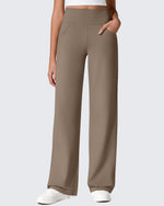 EverGoing Fleece Lined High-Waist Wide Leg Thermal Trousers - G4Free