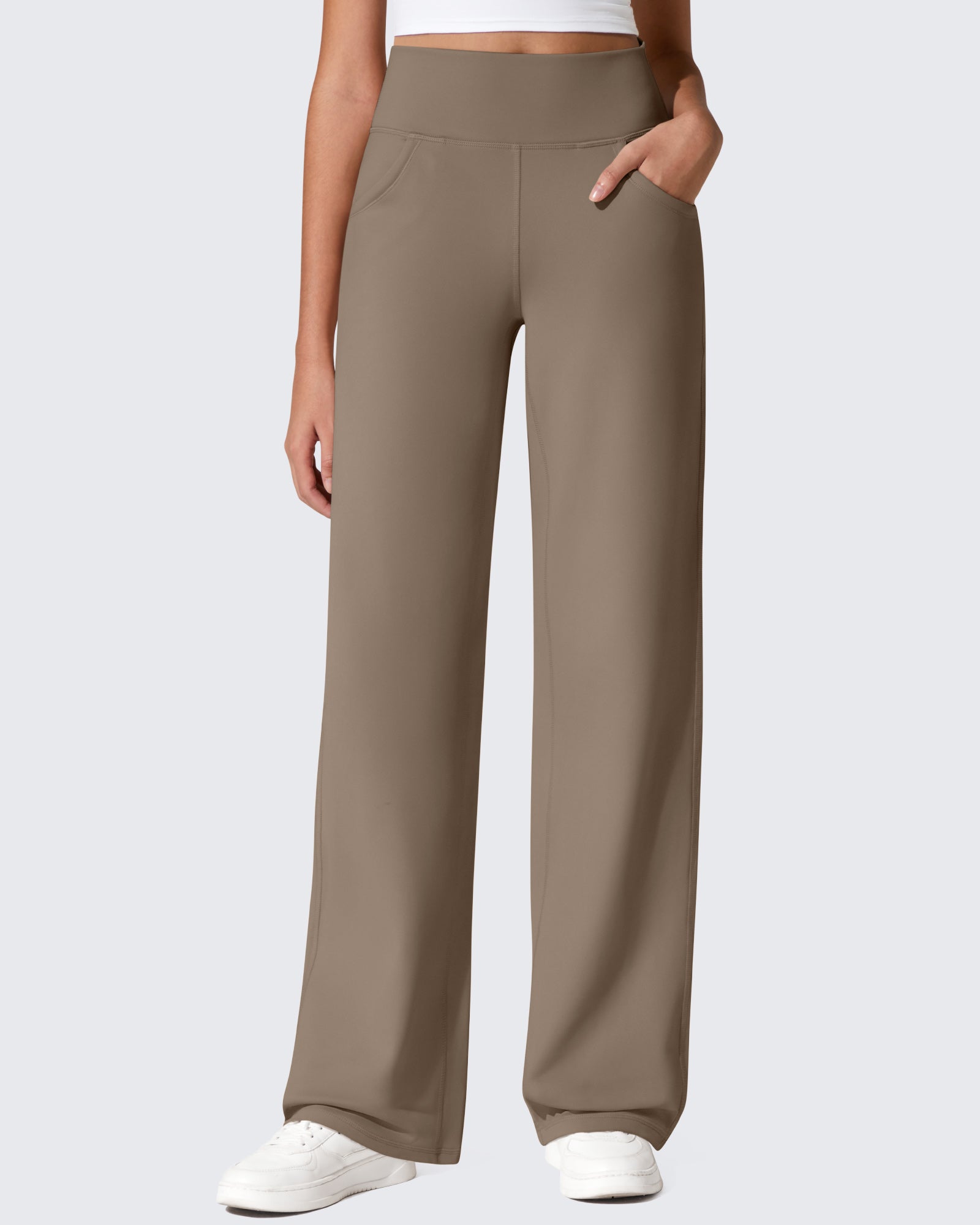 EverGoing Fleece Lined High-Waist Wide Leg Thermal Trousers - G4Free