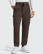 Flurrylux Men's Cotton Fleece-Lined  Drawstring Cargo Pants