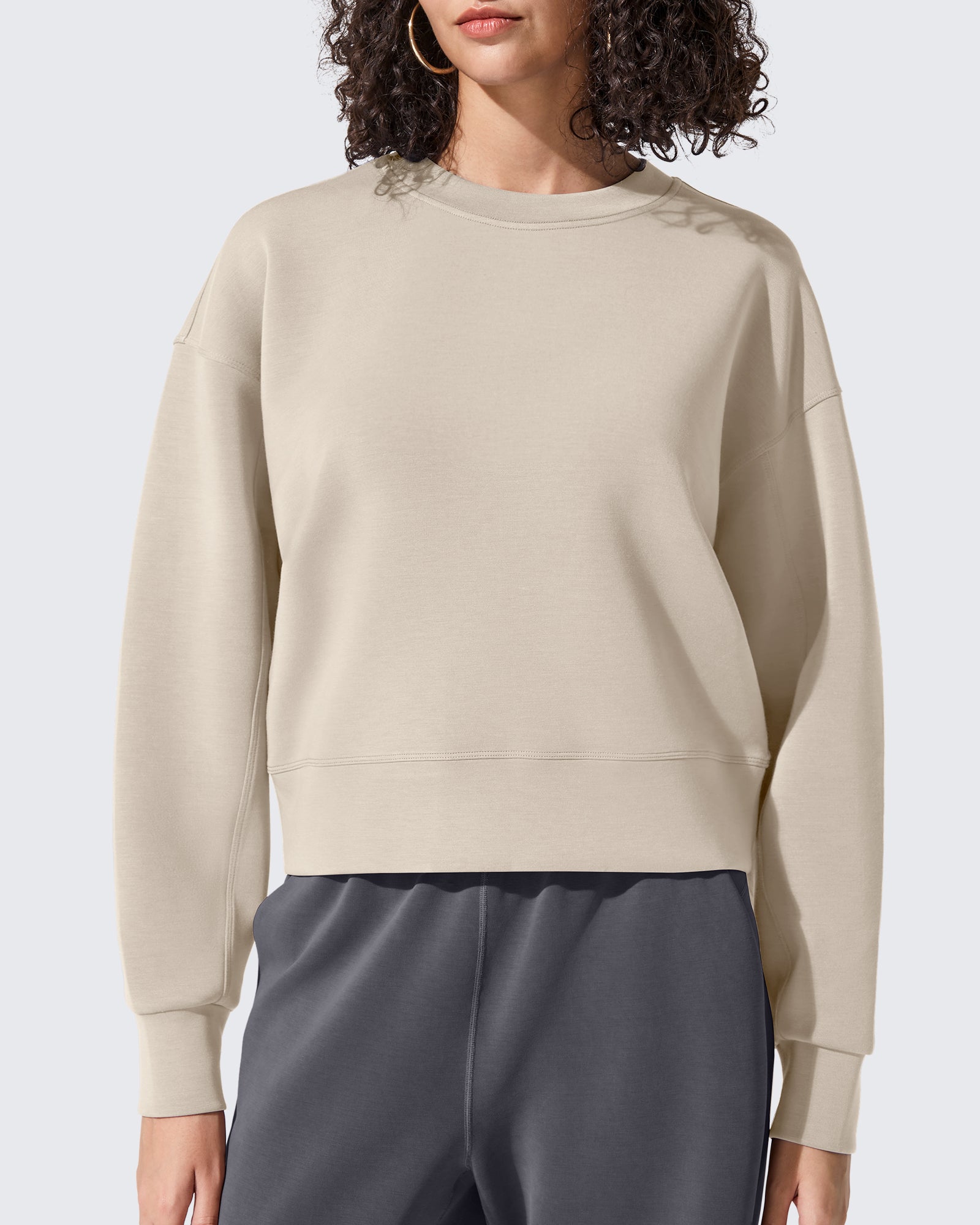 Smoofit Crewneck Pullover Loose Sweatshirts - G4Free