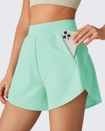 G4Free Chillwhisp 2.5" Dolphin Hem Running Shorts with Pockets