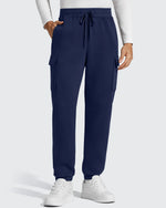 Flurrylux Men's Cotton Fleece-Lined  Drawstring Cargo Pants