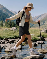 G4Free Strowen 18" Hiking Cargo Skirt Elastic Waist 2 Pockets Quick Dry
