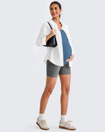 Square Neck Ruched Pregnancy Workout Tanks - G4Free