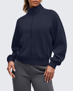 Smoofit Mock Neck Zip Up Pockets Jackets