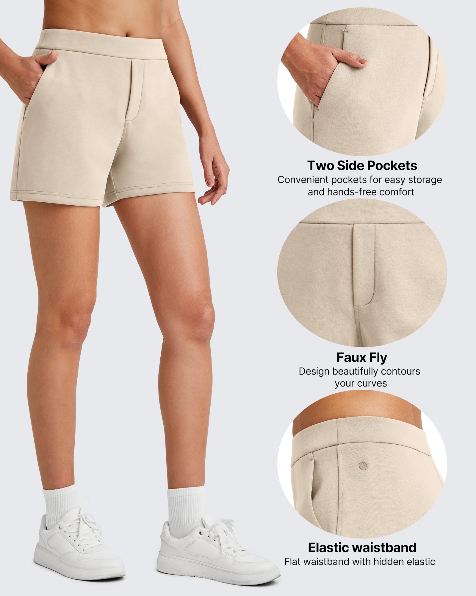 Smoofit High Waisted Sweat Shorts 4''