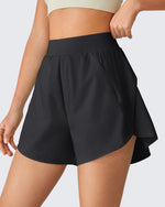 G4Free Chillwhisp 2.5" Dolphin Hem Running Shorts with Pockets