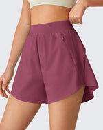 G4Free Chillwhisp 2.5" Dolphin Hem Running Shorts with Pockets