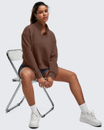 Smoofit Half-Zip Mock Neck Long Sleeve Sweatshirts - G4Free