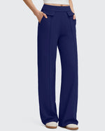 Pantalones Elegantes de Pierna Ancha EverGoing con Bolsillos de Solapa