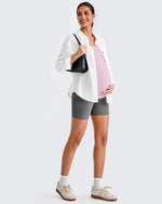 Square Neck Ruched Pregnancy Workout Tanks - G4Free