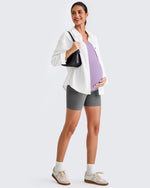 Square Neck Ruched Pregnancy Workout Tanks - G4Free