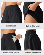 G4Free Chillwhisp 2.5" Dolphin Hem Running Shorts with Pockets
