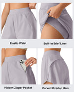 G4Free Chillwhisp 2.5" Dolphin Hem Running Shorts with Pockets