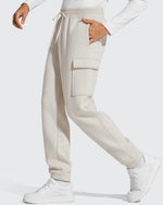 Flurrylux Men's Cotton Fleece-Lined  Drawstring Cargo Pants