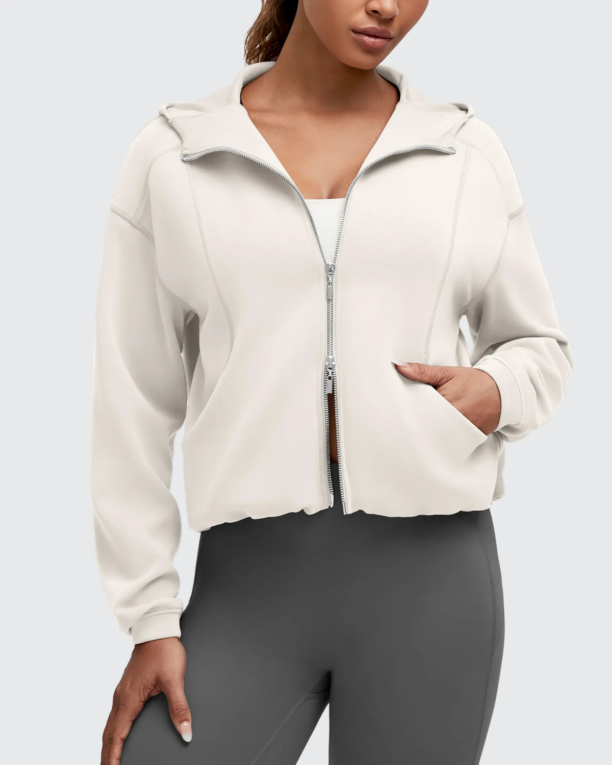 Smoofit Two-Way Full Zip Modal Hoodie Jackets
