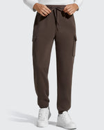 Flurrylux Men's Cotton Fleece-Lined  Drawstring Cargo Pants