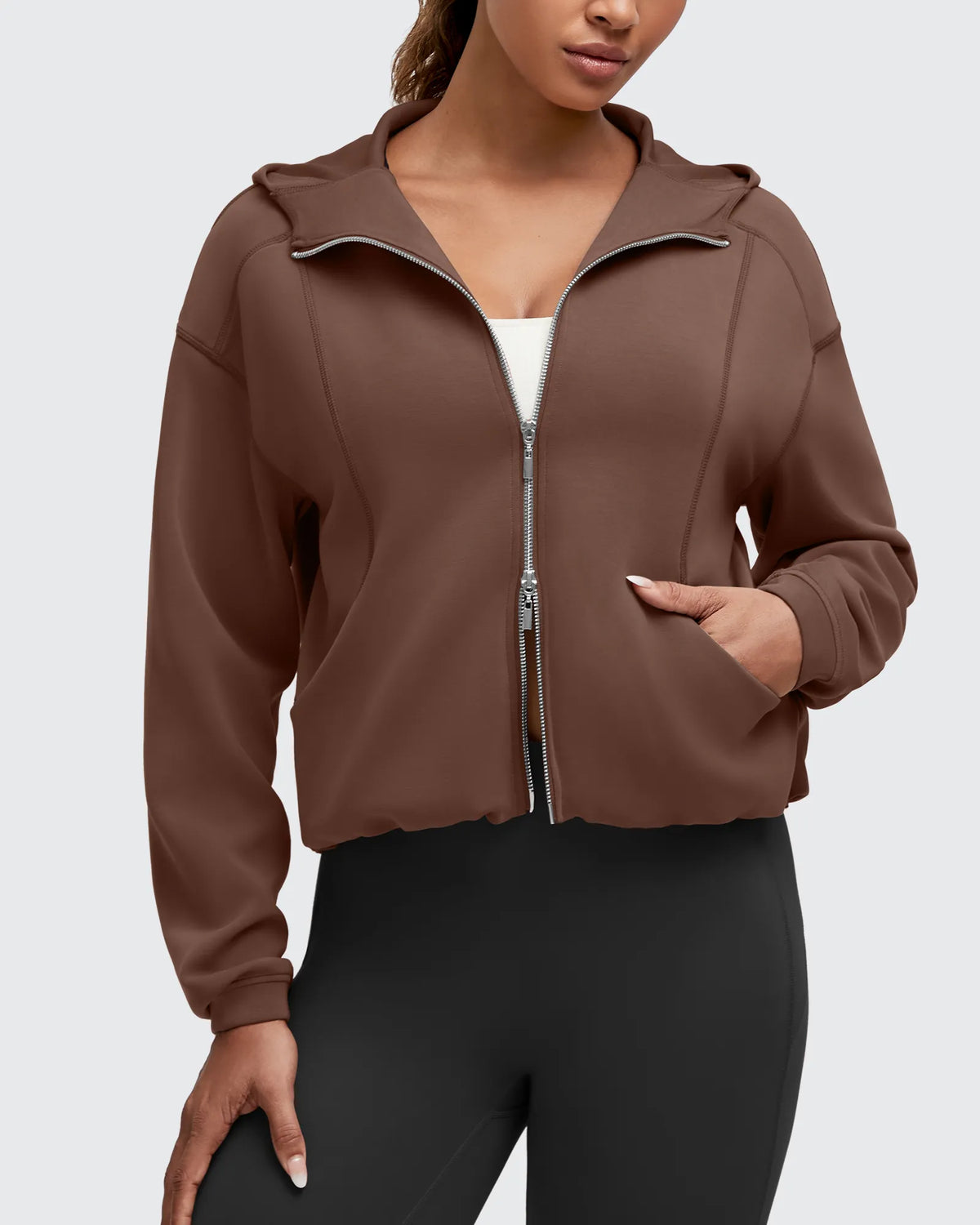 Smoofit Two-Way Full Zip Modal Hoodie Jackets