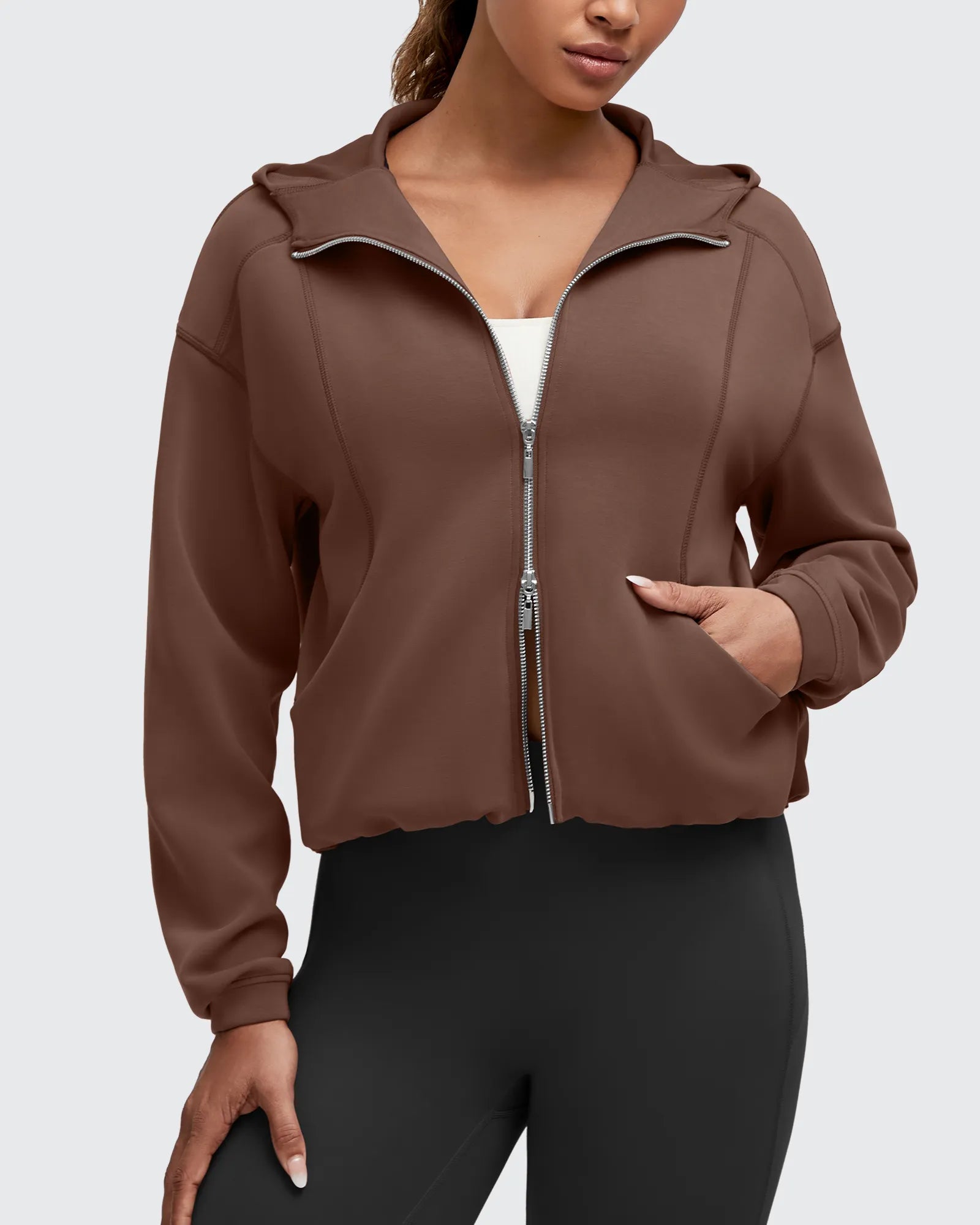 Smoofit Two-Way Full Zip Modal Hoodie Jackets