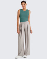 Lightbreeze Side Ruched Sleeveless Workout Tops - G4Free
