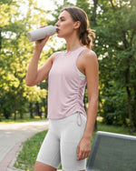 Ruch Side High Neck Racerback Muscle Tank Tops