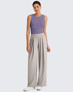 Lightbreeze Side Ruched Sleeveless Workout Tops - G4Free