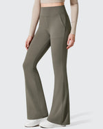 Barefeel Fleece Lined Pockets Flare Yoga Pants