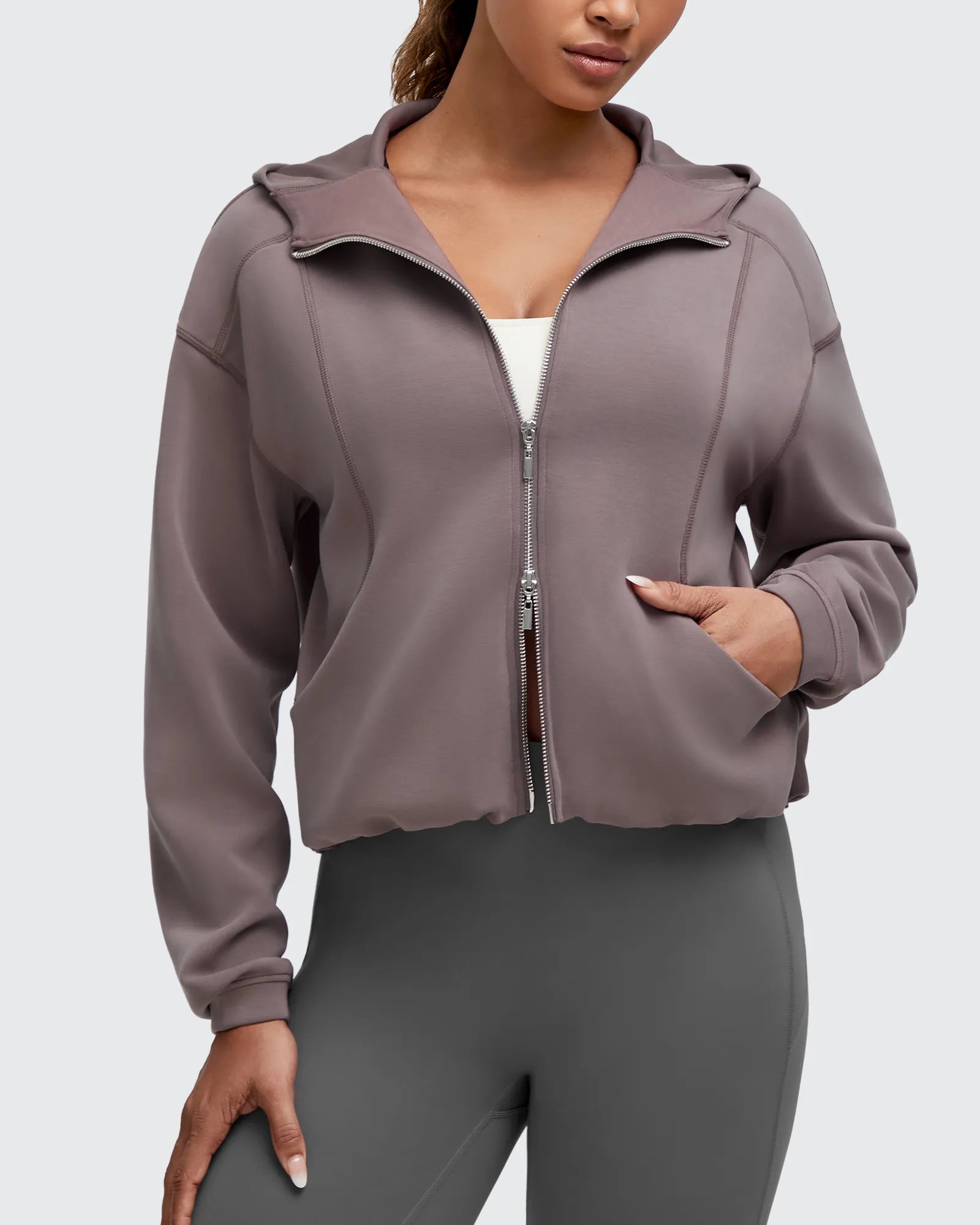 Smoofit Two-Way Full Zip Modal Hoodie Jackets