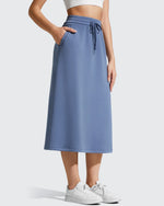 Smoofit Midi Drawstring A-line Maxi Long Skirt