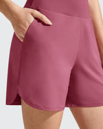 Chillwhisp Built-in Brief Liner High Waist Athletic Shorts