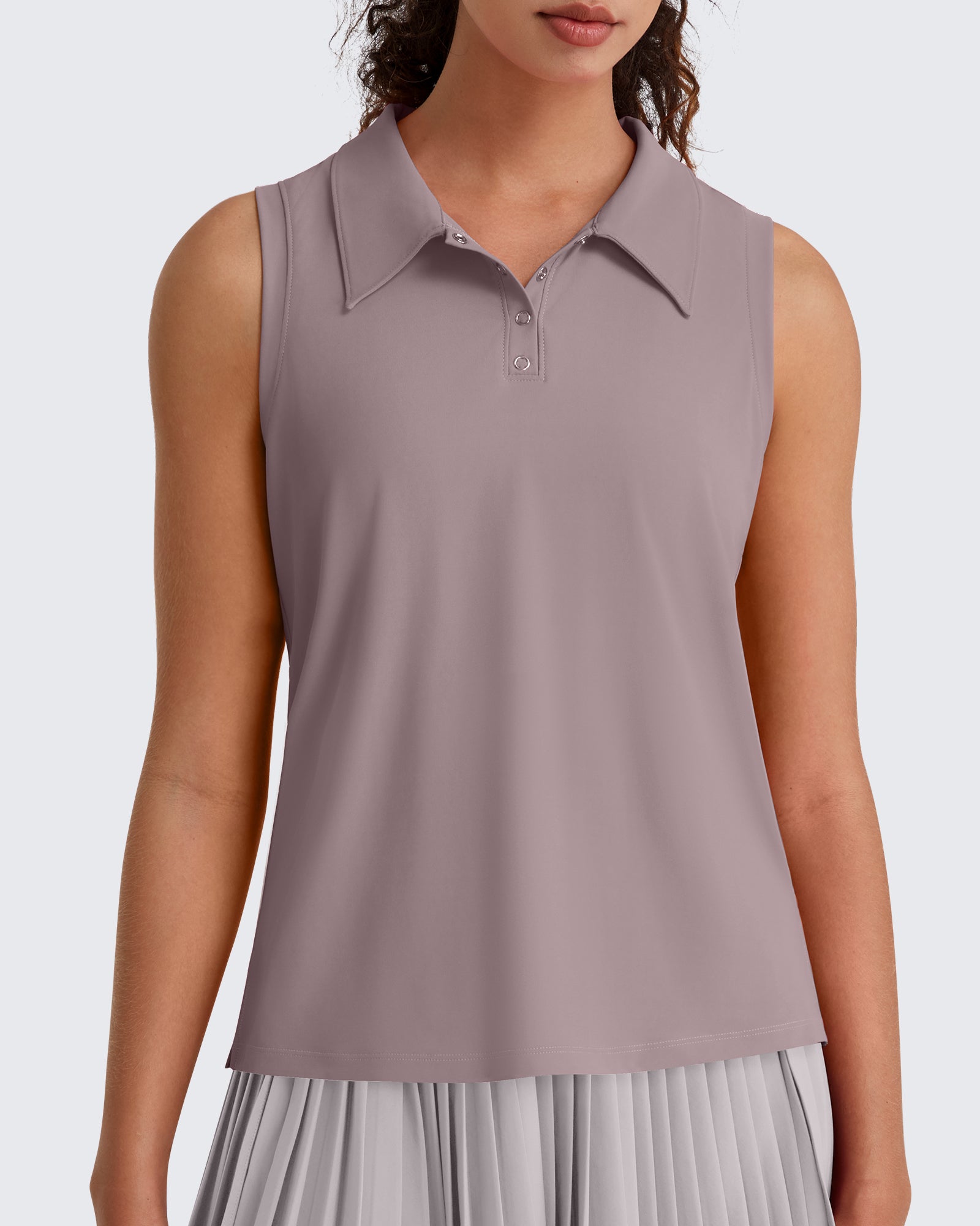 G4Free UPF 50+ Sleeveless Golf Polo with Side Slit – Quick Dry