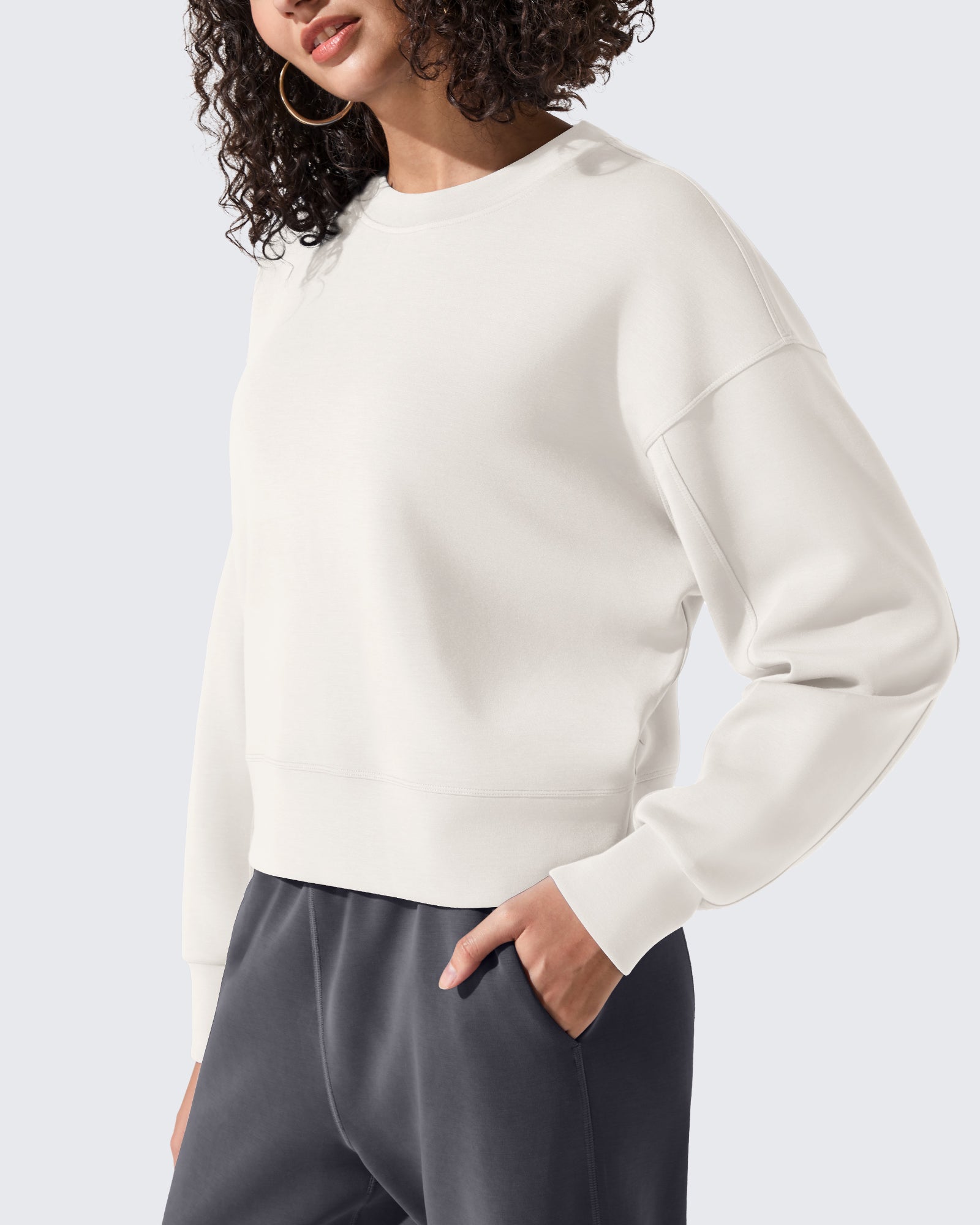 Smoofit Crewneck Pullover Loose Sweatshirts - G4Free