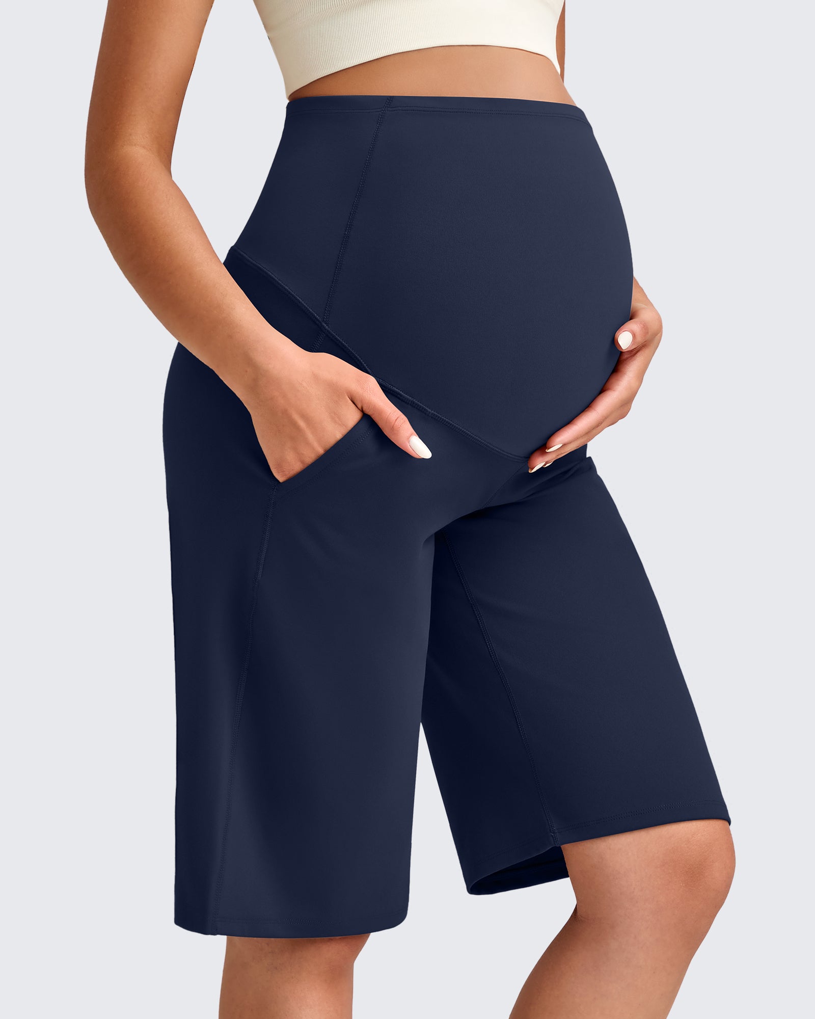 EverGoing Maternity Athletic Bermuda Shorts 12'' - G4Free