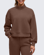 Smoofit Half-Zip Mock Neck Long Sleeve Sweatshirts - G4Free