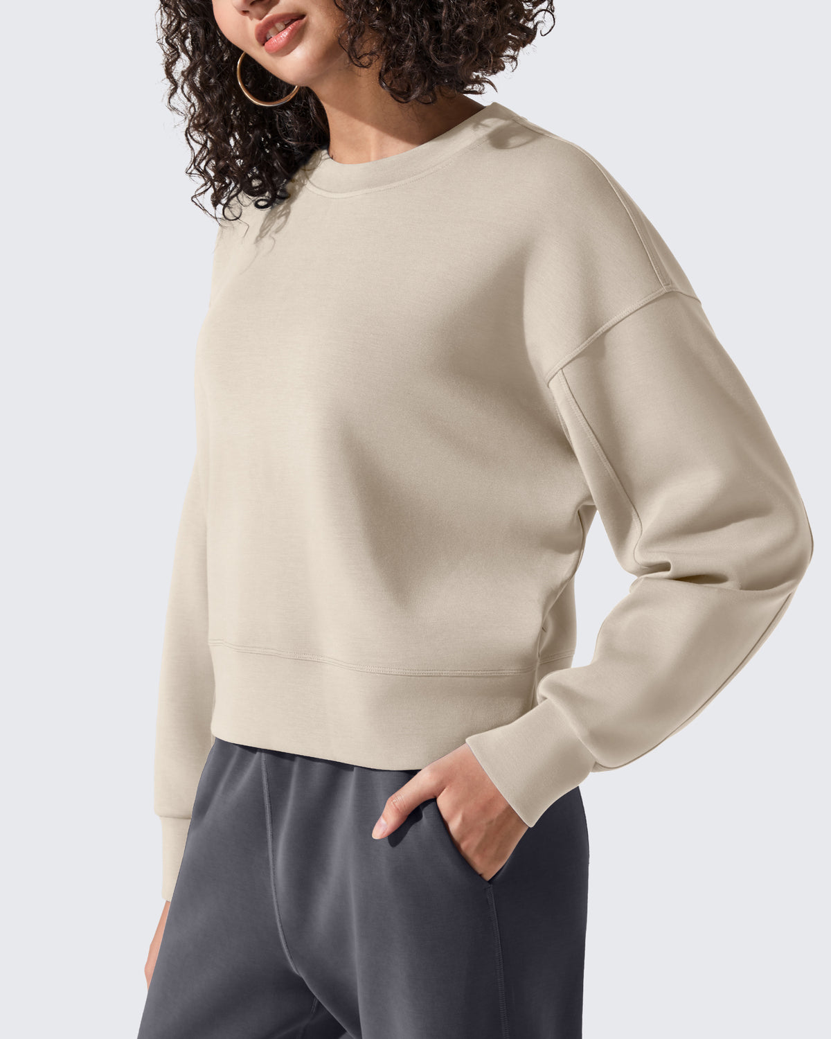 Smoofit Crewneck Pullover Loose Sweatshirts - G4Free