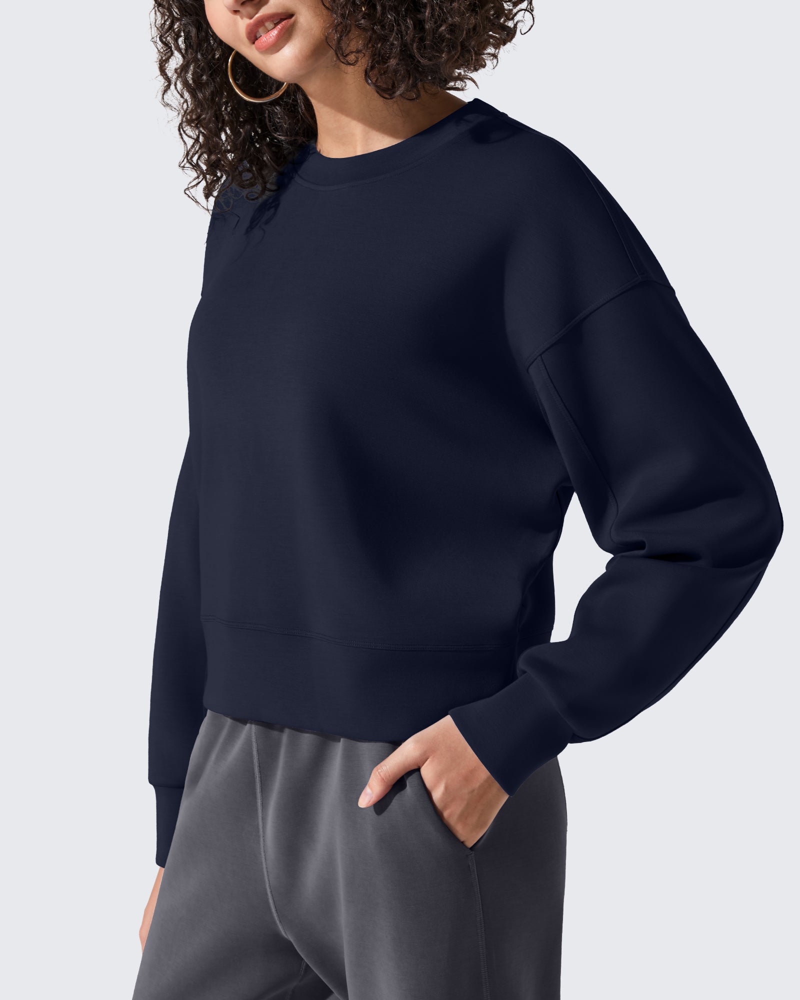 Smoofit Crewneck Pullover Loose Sweatshirts - G4Free