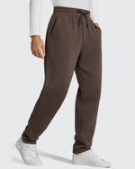 Flurrylux Men's Fleece-Lined Drawstring Cotton Straight Leg Pants