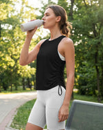 Ruch Side High Neck Racerback Muscle Tank Tops