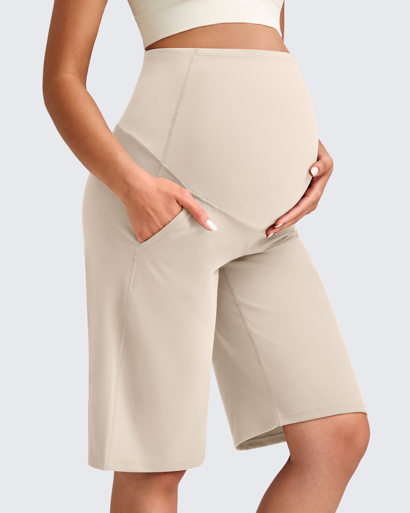 EverGoing Maternity Athletic Bermuda Shorts 12'' - G4Free