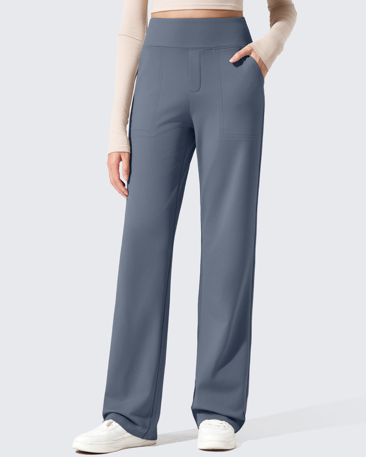 EverGoing Fleece Lined High-Waisted Dressy Pants - G4Free