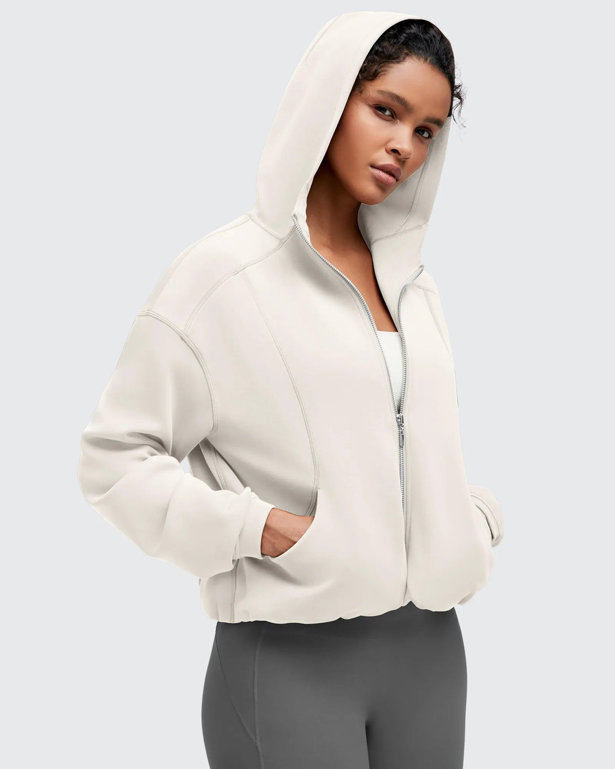 Smoofit Two-Way Full Zip Modal Hoodie Jackets