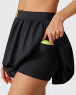 Chillwhisp Bubble Ruffled Hem Inner Shorts Tennis Skirts 14''