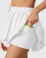 Chillwhisp Bubble Ruffled Hem Inner Shorts Tennis Skirts 14''