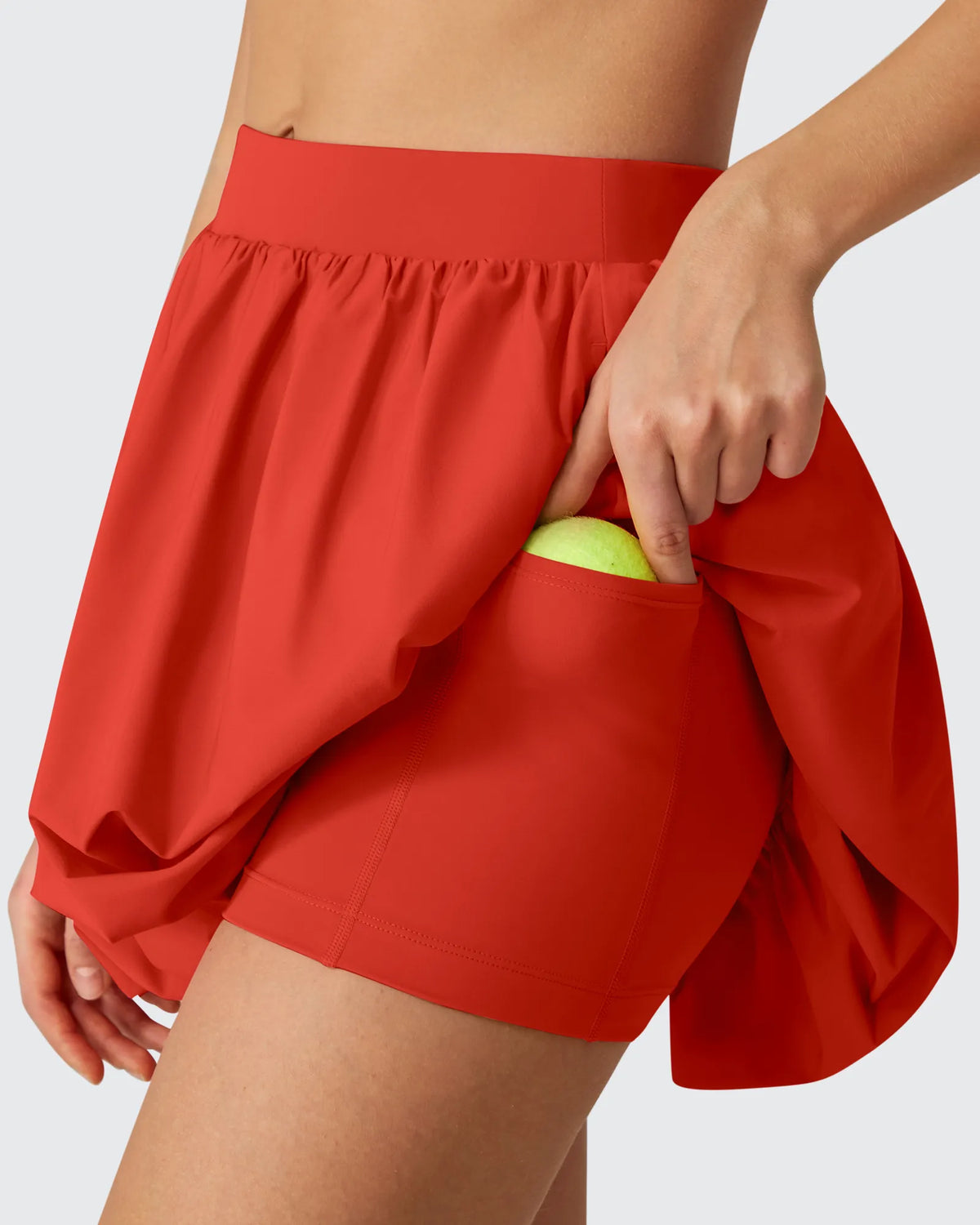 Chillwhisp Bubble Ruffled Hem Inner Shorts Tennis Skirts 14''