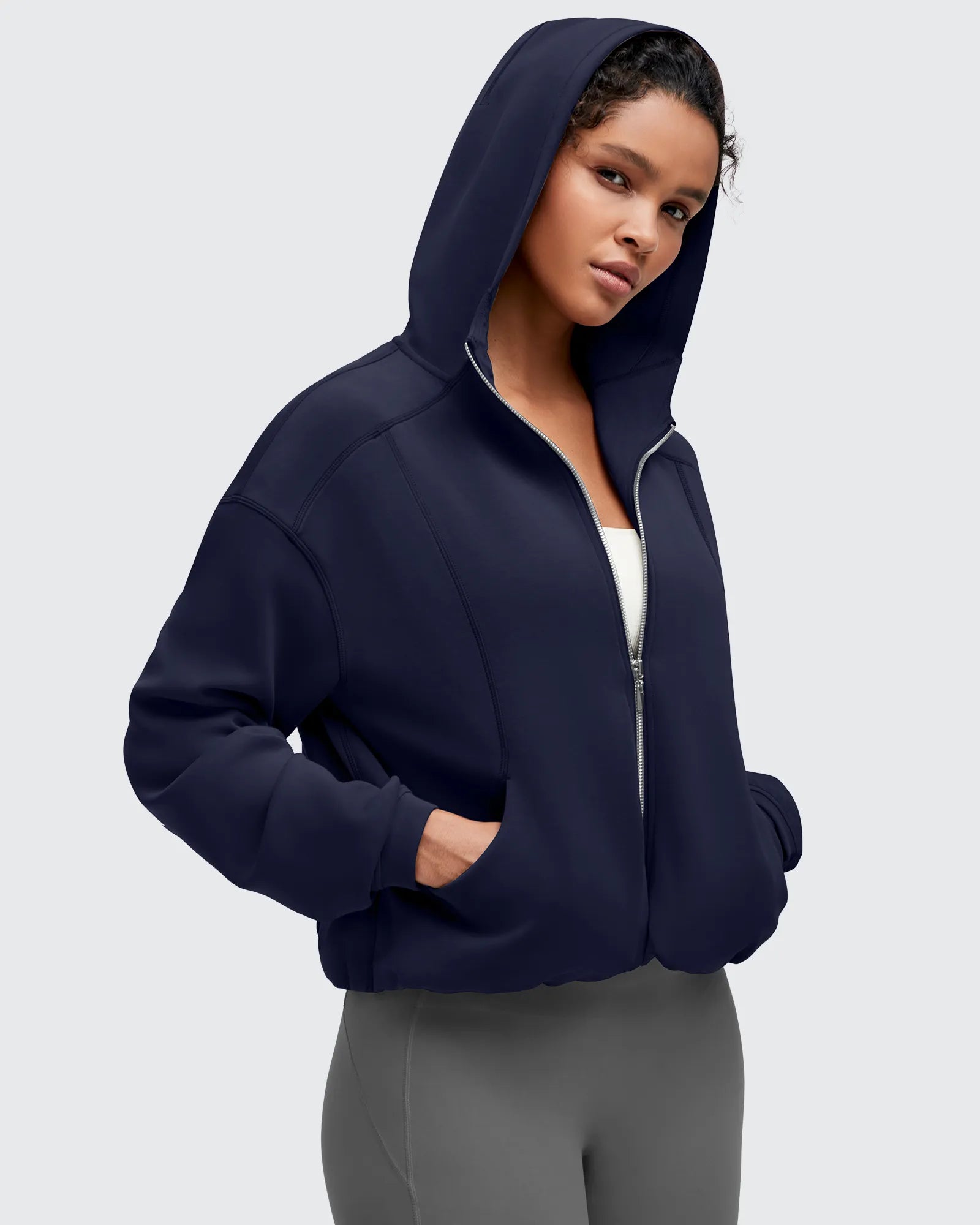 Smoofit Two-Way Full Zip Modal Hoodie Jackets
