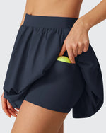 Chillwhisp Bubble Ruffled Hem Inner Shorts Tennis Skirts 14''