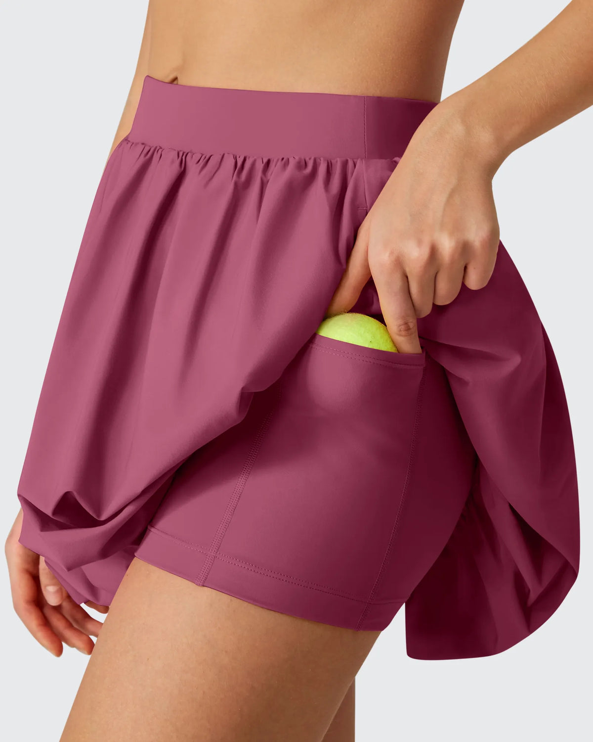 Chillwhisp Bubble Ruffled Hem Inner Shorts Tennis Skirts 14''