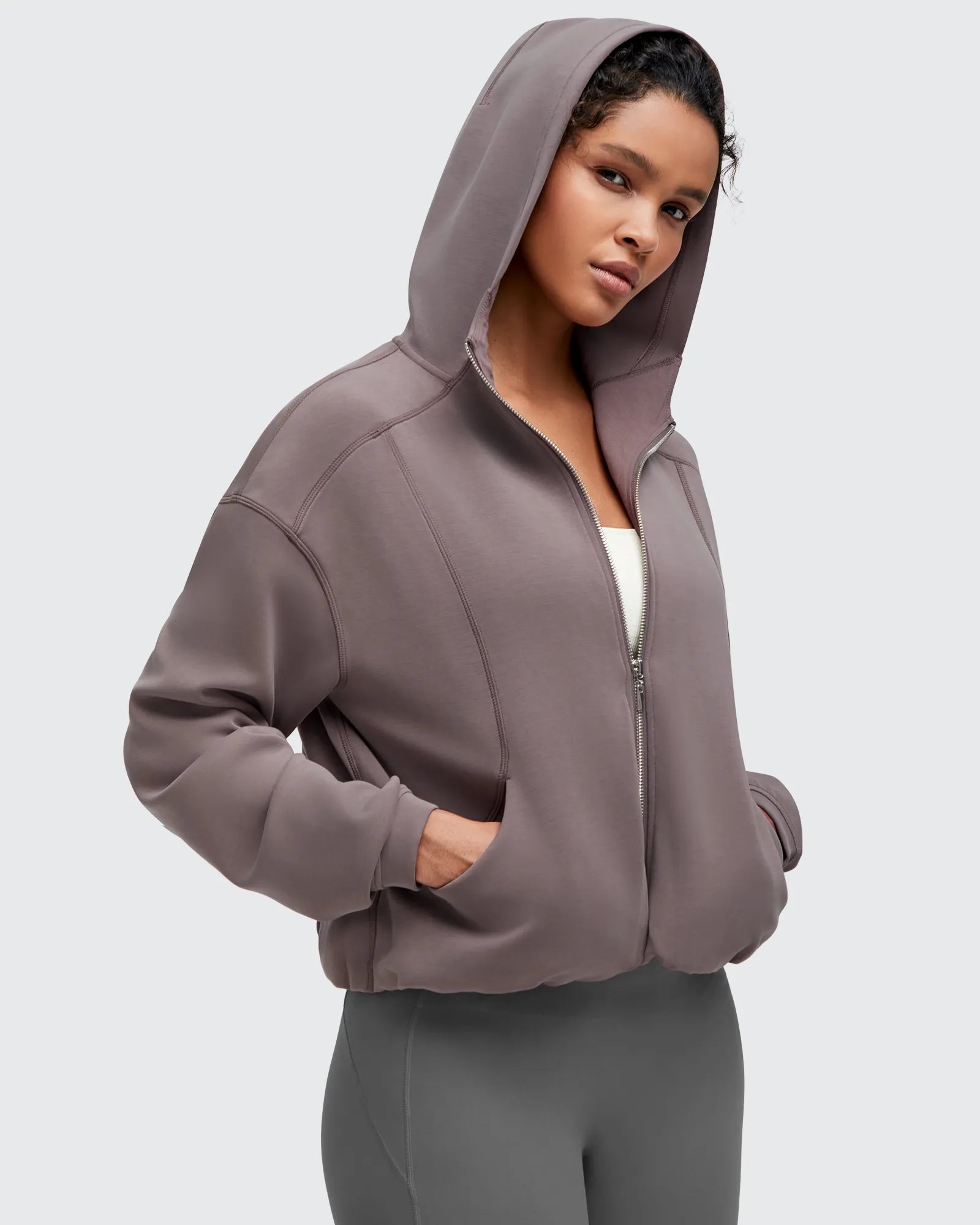 Smoofit Two-Way Full Zip Modal Hoodie Jackets