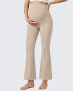 G4Free EverGoing Maternity Flare Leggings with Pockets – Over the Belly 25''